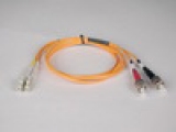 Tripp Lite Multimode Fiber Optic ST/LC Patch Cable, Orange Jacket, 1M