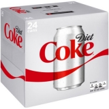 Diet-Coke soda cans, 24 qnty